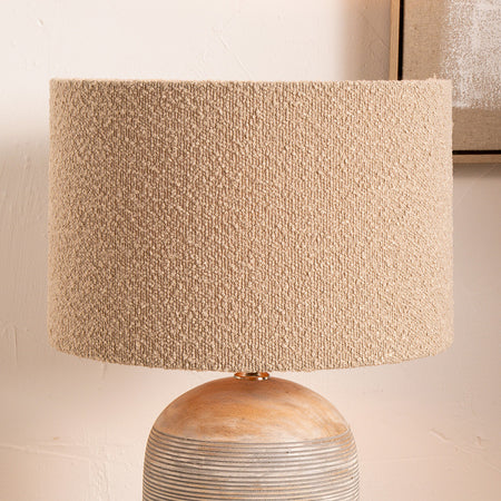 Rouen Taupe Boucle Cylinder Lampshade