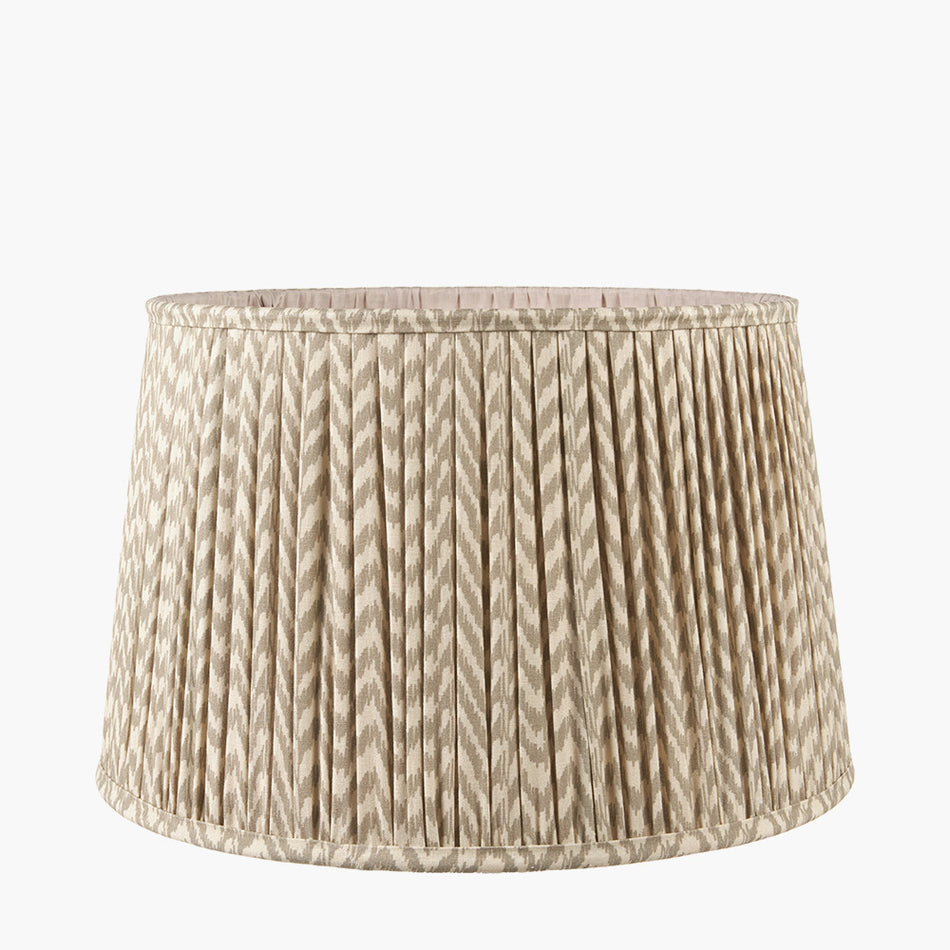 Vienna Taupe Chevron Mushroom Pleat Lampshade