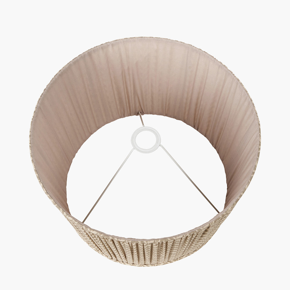 Vienna Taupe Chevron Mushroom Pleat Lampshade