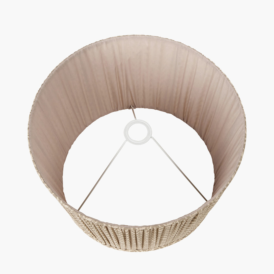 Vienna Taupe Chevron Mushroom Pleat Lampshade