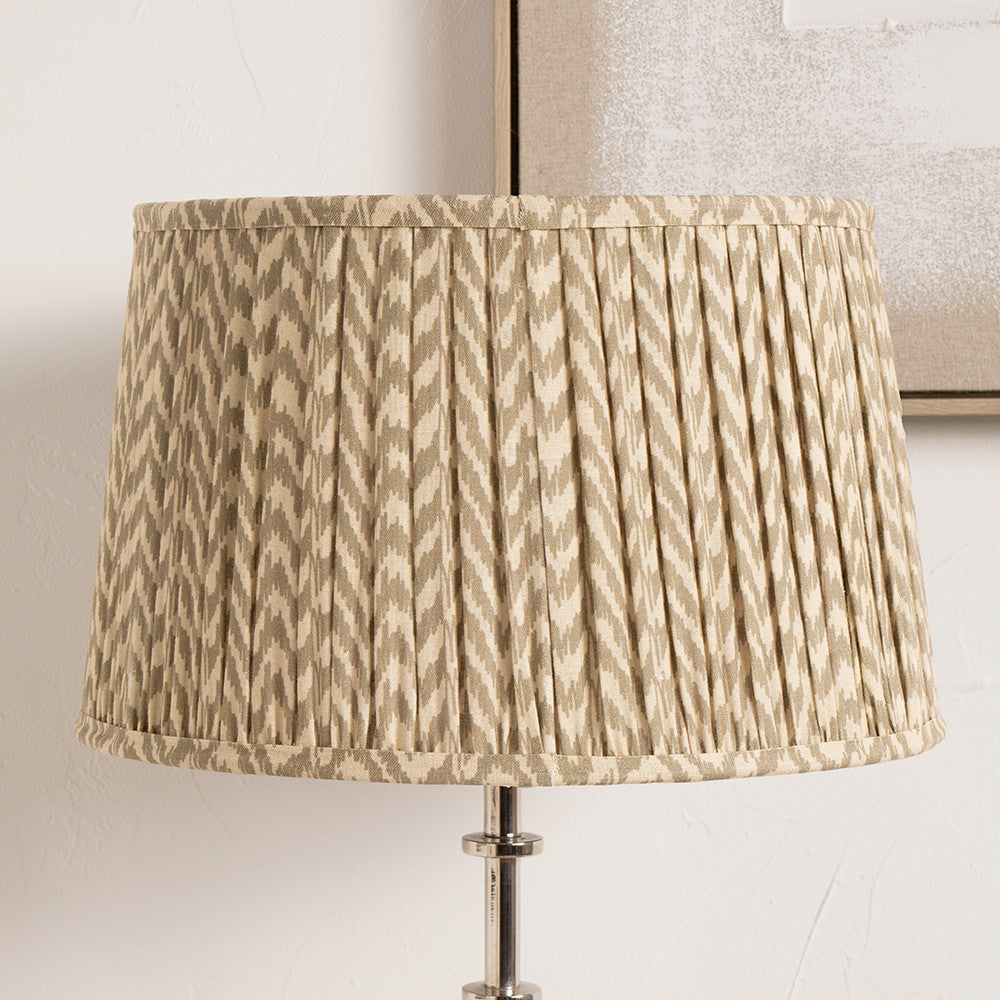 Vienna Taupe Chevron Mushroom Pleat Lampshade