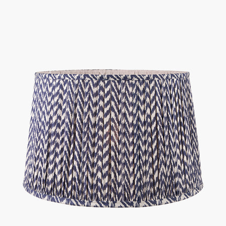 Vienna Blue Chevron Mushroom Pleat Lampshade