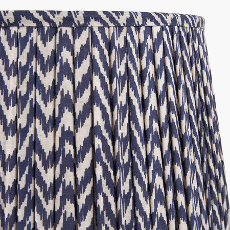 Vienna Blue Chevron Mushroom Pleat Lampshade