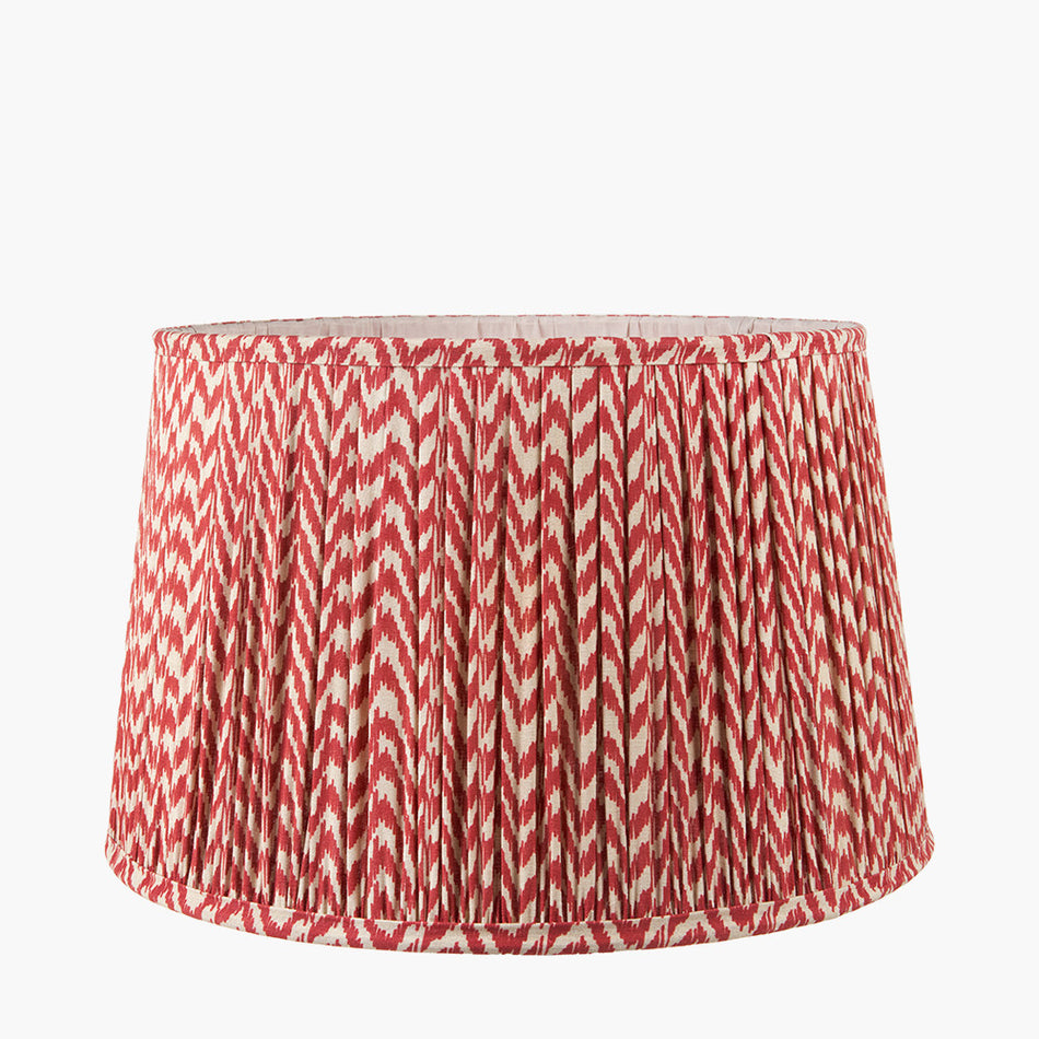Vienna Red Chevron Mushroom Pleat Lampshade