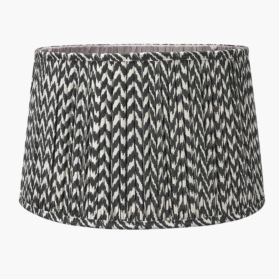 Vienna Black Chevron Mushroom Pleat Lampshade