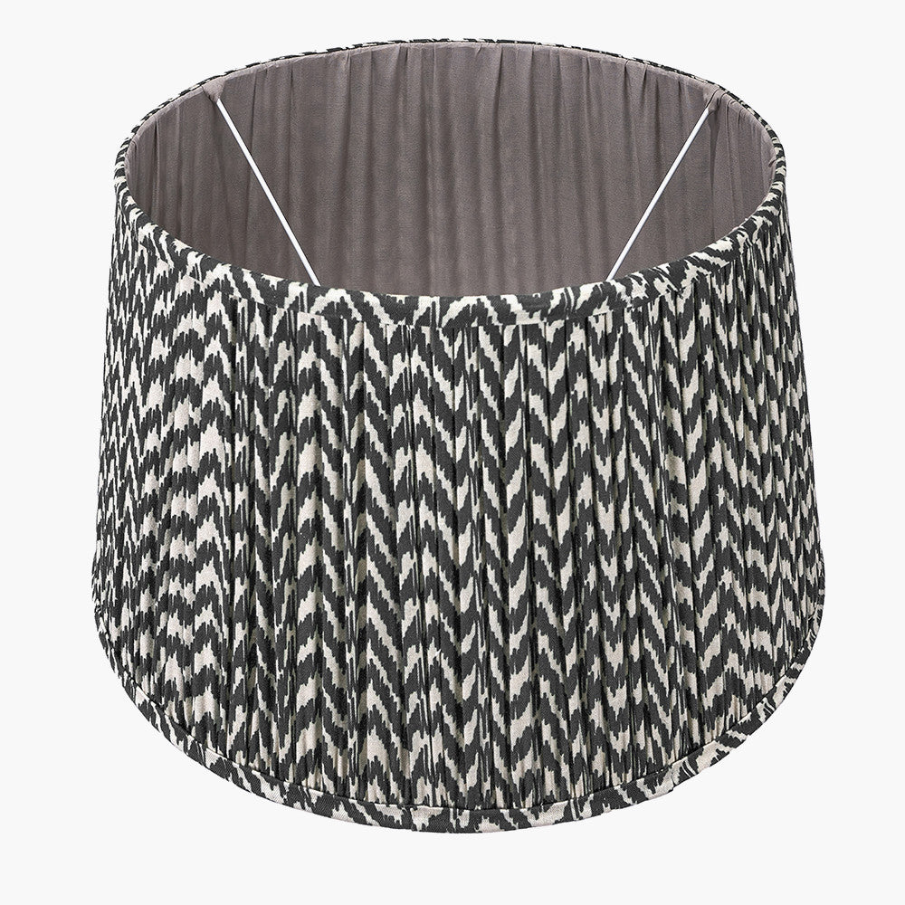 Vienna Black Chevron Mushroom Pleat Lampshade