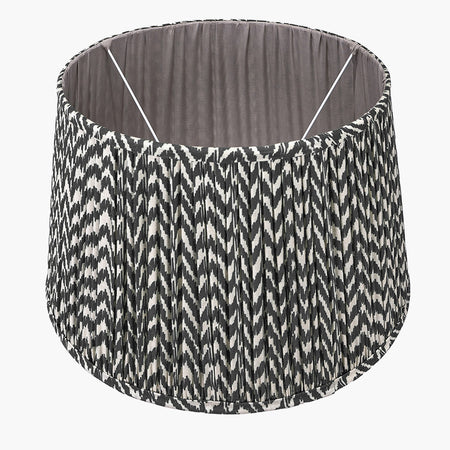 Vienna Black Chevron Mushroom Pleat Lampshade