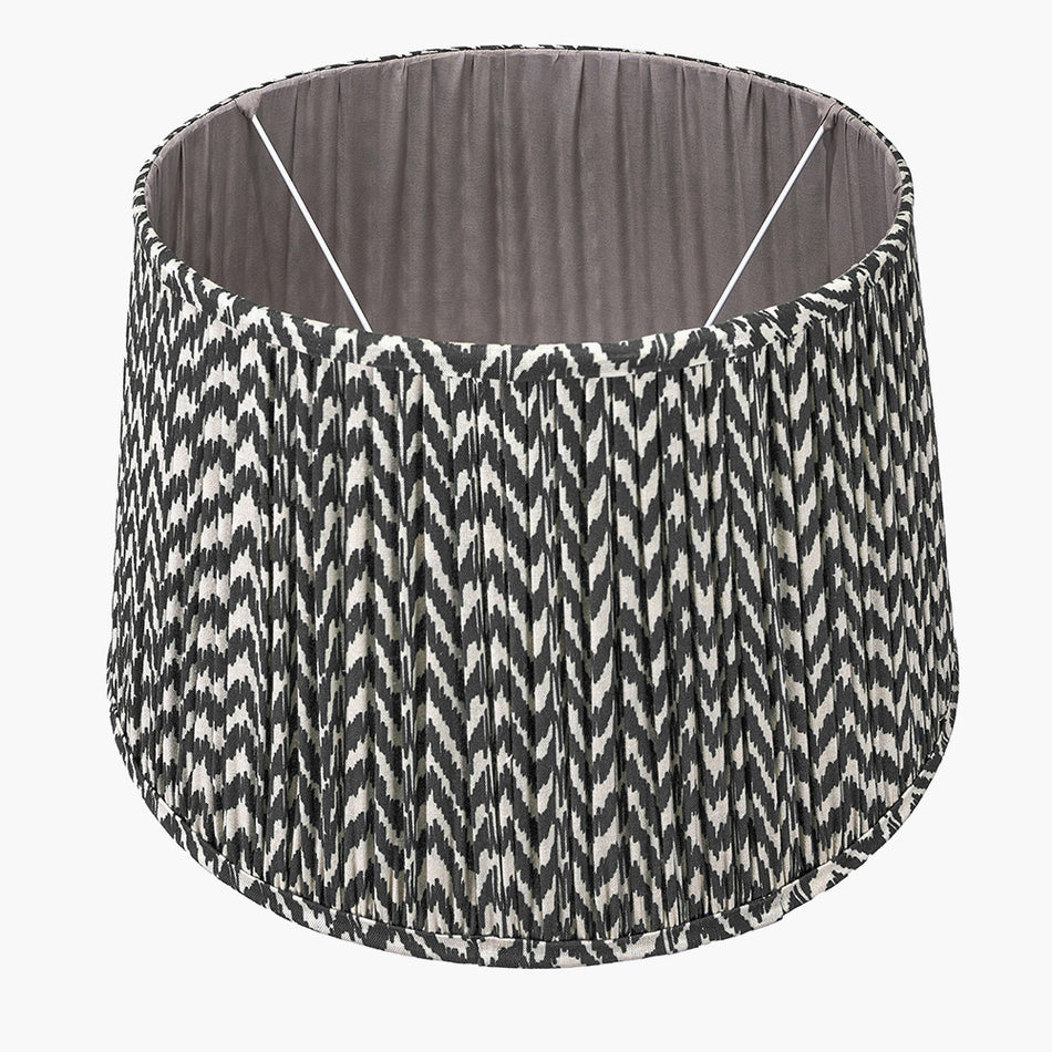 Vienna Black Chevron Mushroom Pleat Lampshade