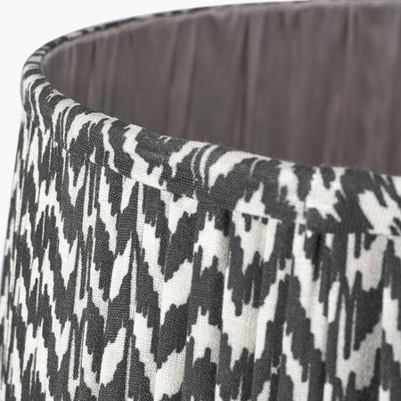 Vienna Black Chevron Mushroom Pleat Lampshade