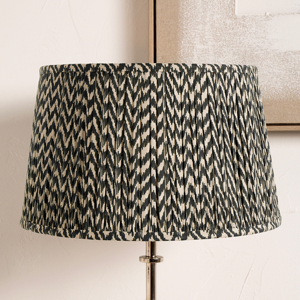 Vienna Black Chevron Mushroom Pleat Lampshade