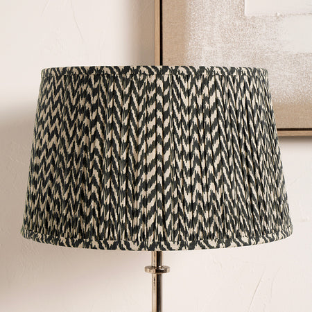 Vienna Black Chevron Mushroom Pleat Lampshade