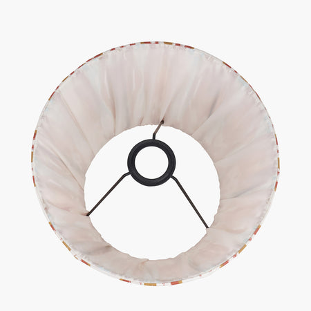 Izara Cinnamon Ikat Patterned Mushroom Pleat Tapered Lampshade
