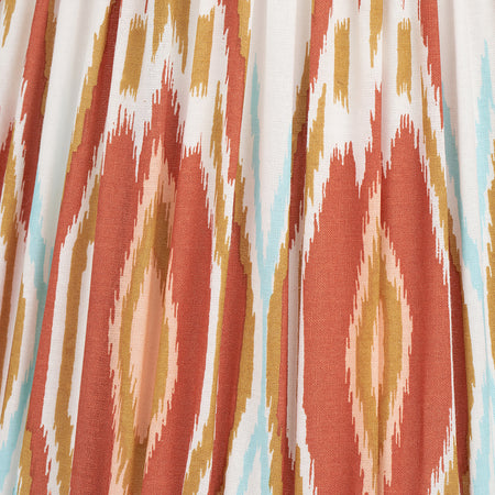 Izara Cinnamon Ikat Patterned Mushroom Pleat Tapered Lampshade