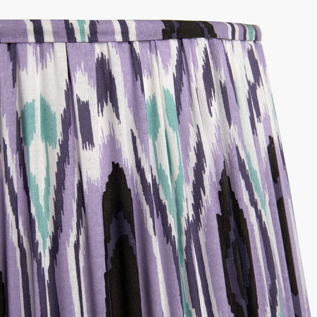 Izara Lilac Ikat Patterned Mushroom Pleat Tapered Lampshade