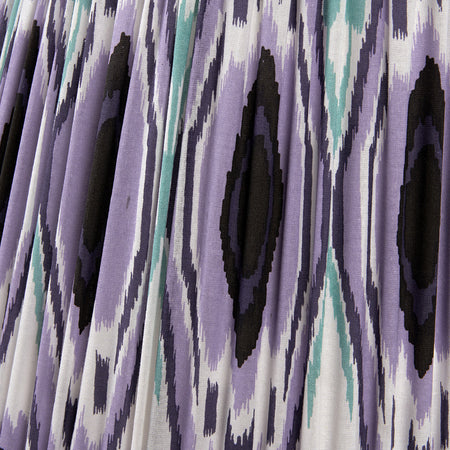 Izara Lilac Ikat Patterned Mushroom Pleat Tapered Lampshade