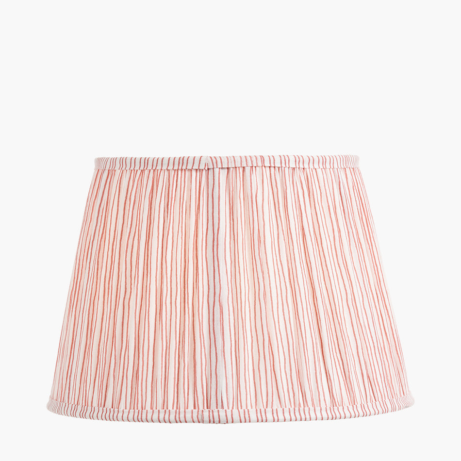Thiago Cinnamon Stripe Mushroom Pleat Tapered Lampshade