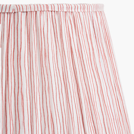 Thiago Cinnamon Stripe Mushroom Pleat Tapered Lampshade