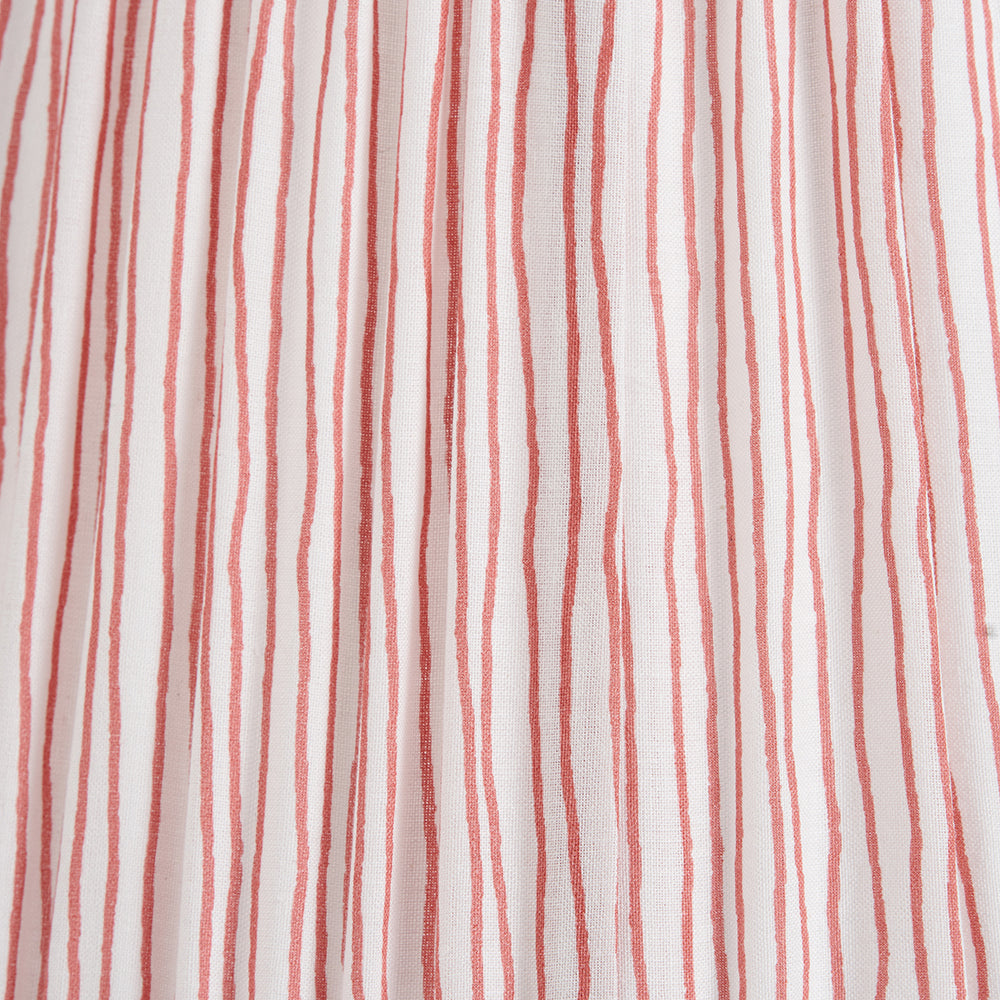 Thiago Cinnamon Stripe Mushroom Pleat Tapered Lampshade