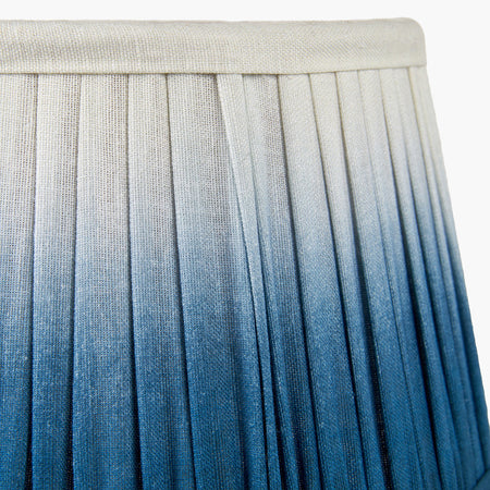 Scallop Blue Ombre Soft Pleated Tapered Lampshade