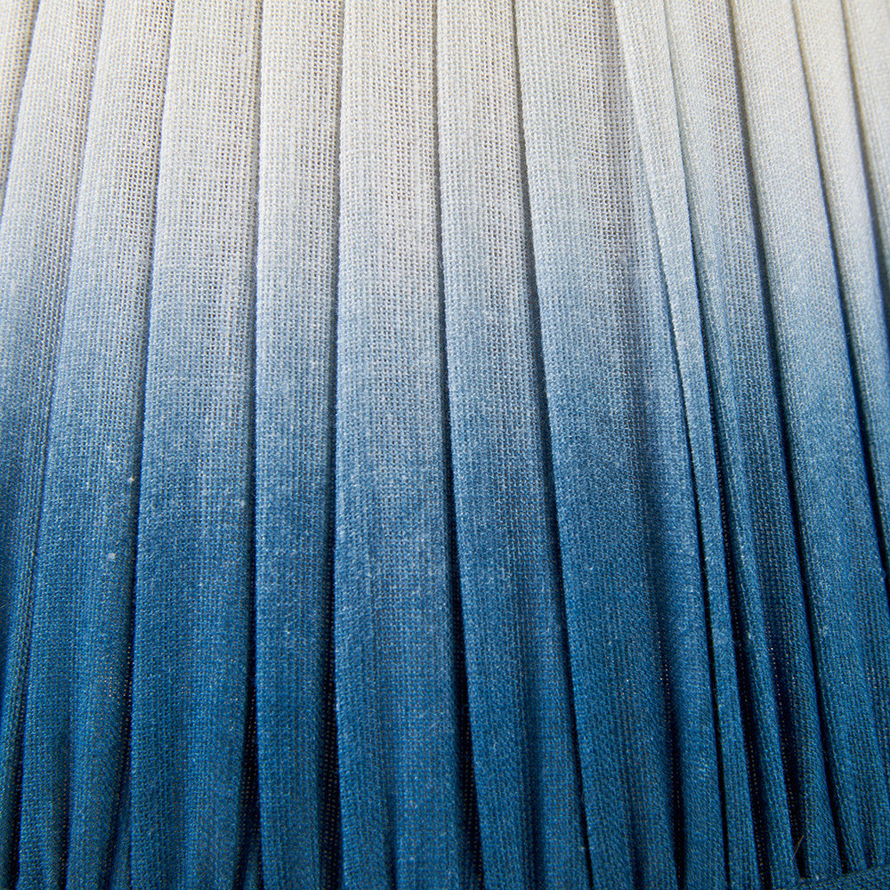Scallop Blue Ombre Soft Pleated Tapered Lampshade
