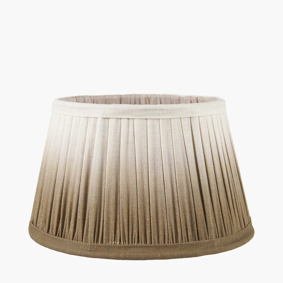 Scallop Taupe Ombre Soft Pleated Tapered Lampshade