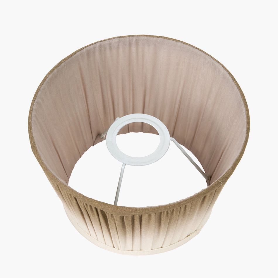 Scallop Taupe Ombre Soft Pleated Tapered Lampshade