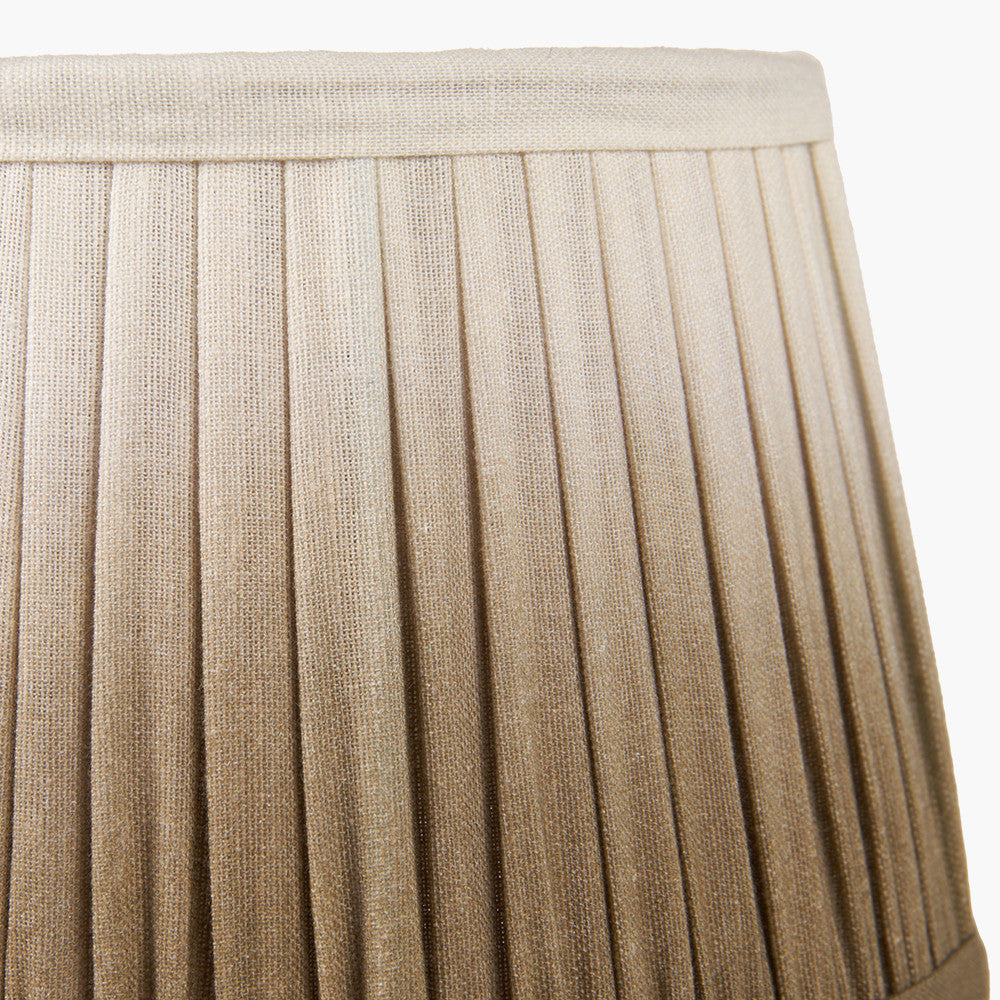 Scallop Taupe Ombre Soft Pleated Tapered Lampshade