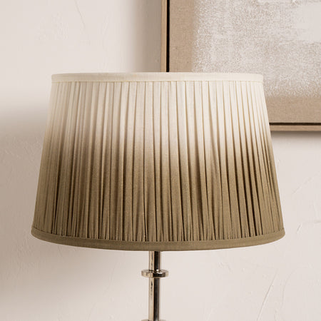 Scallop Taupe Ombre Soft Pleated Tapered Lampshade