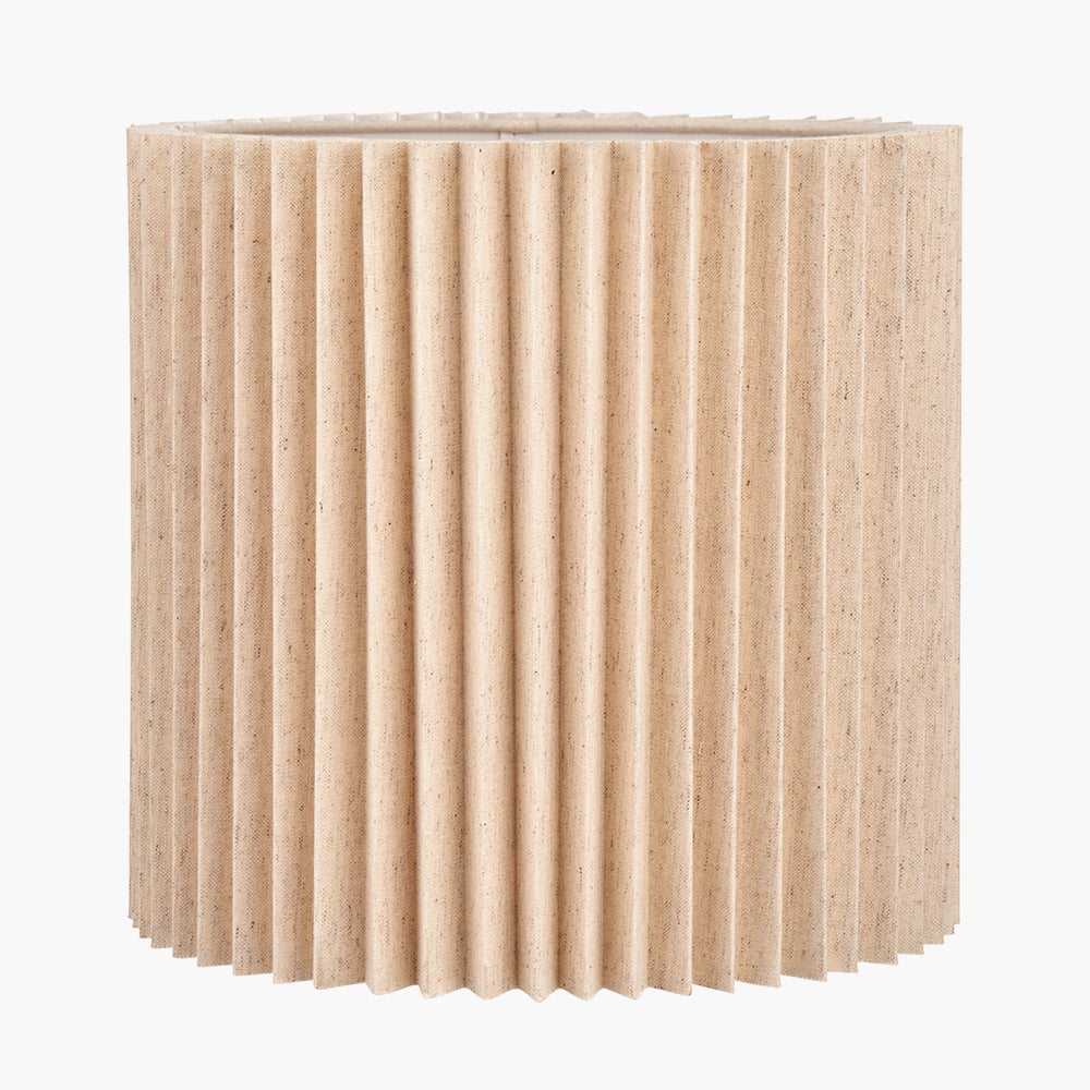 Callista Natural Linen Hard Pleat Lampshade