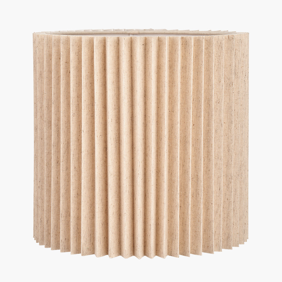 Callista Natural Linen Hard Pleat Lampshade