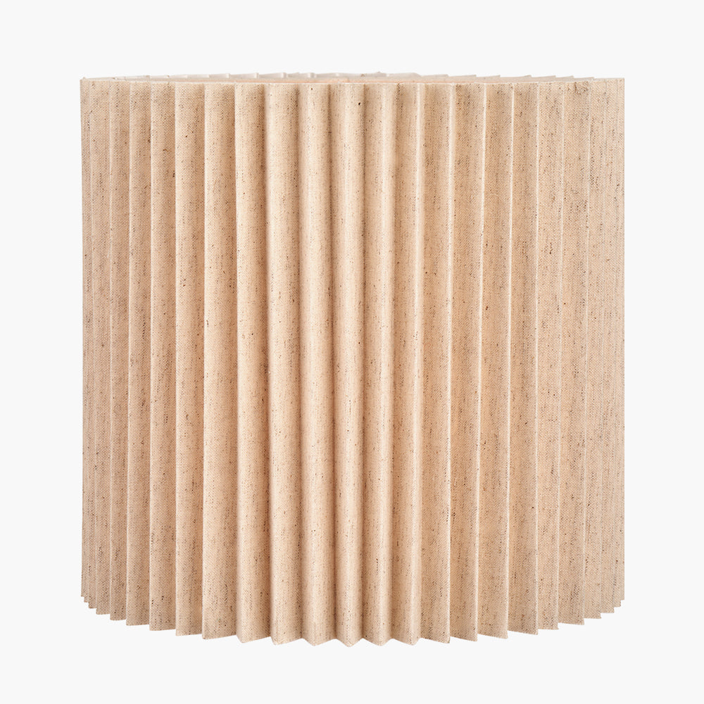 Callista Natural Linen Hard Pleat Lampshade