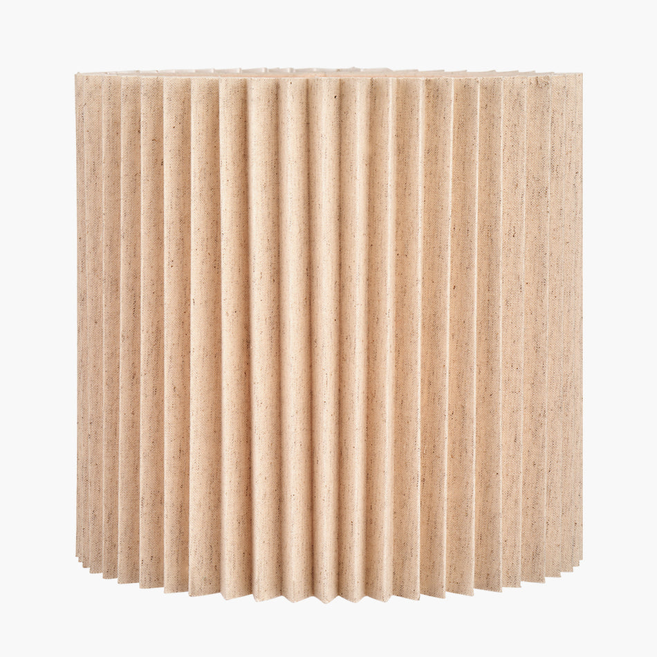 Callista Natural Linen Hard Pleat Lampshade