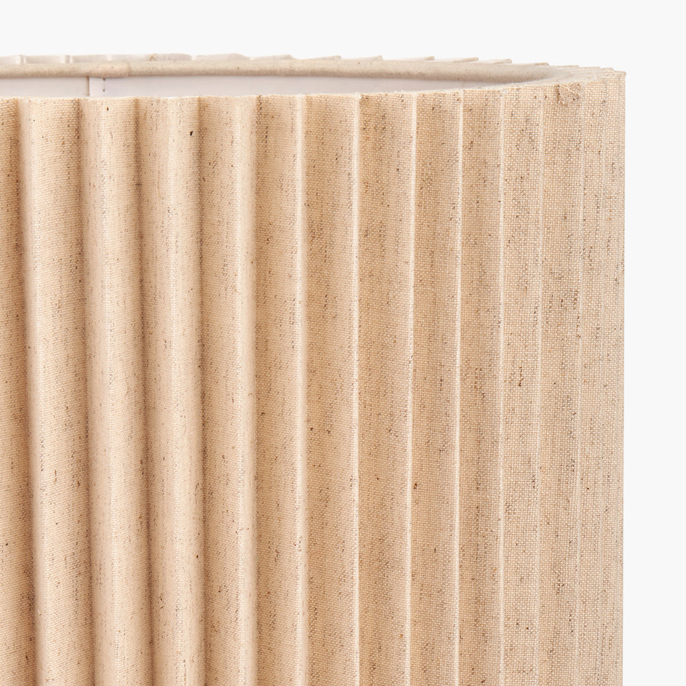 Callista Natural Linen Hard Pleat Lampshade