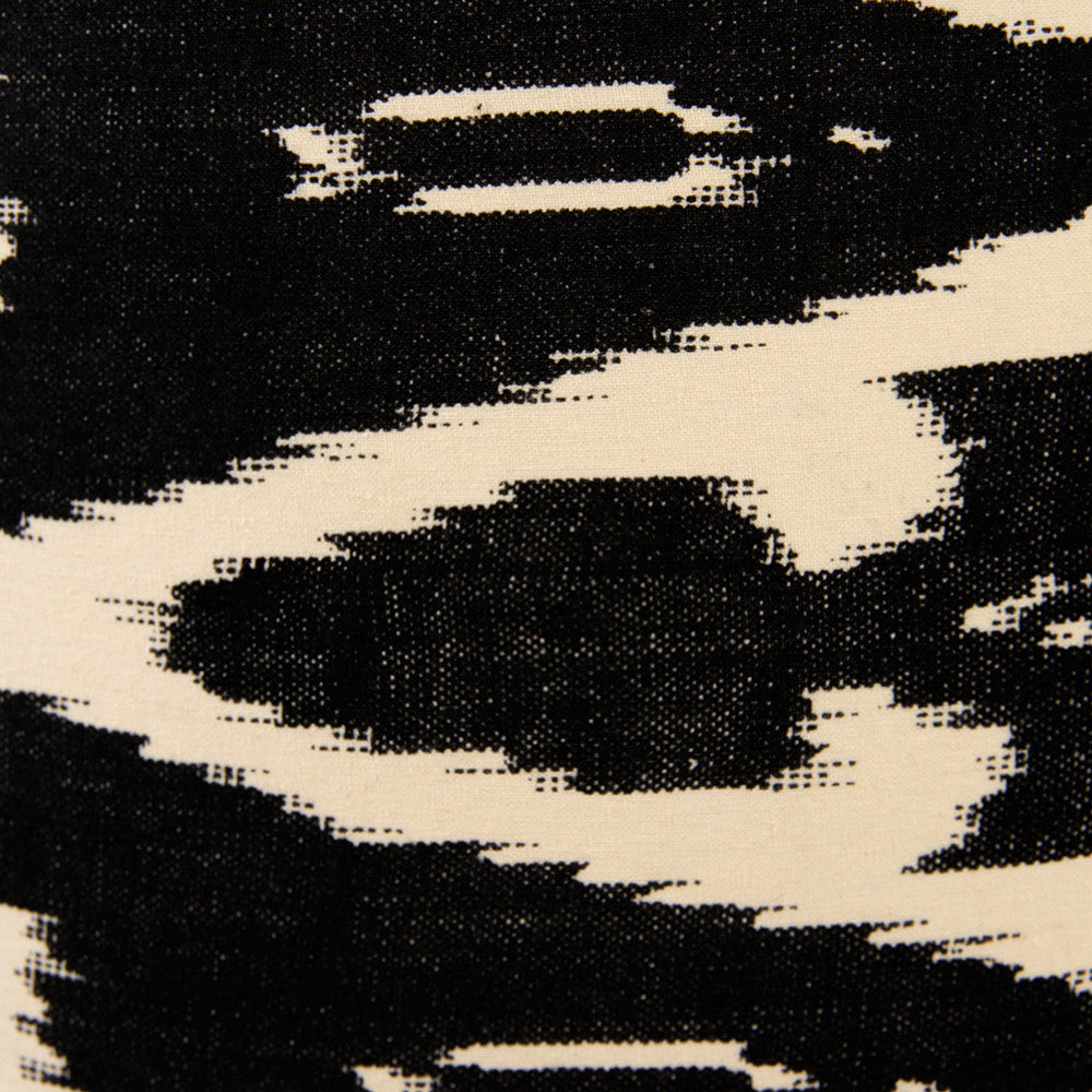 Lars black Ikat Patterned Cylinder Shade