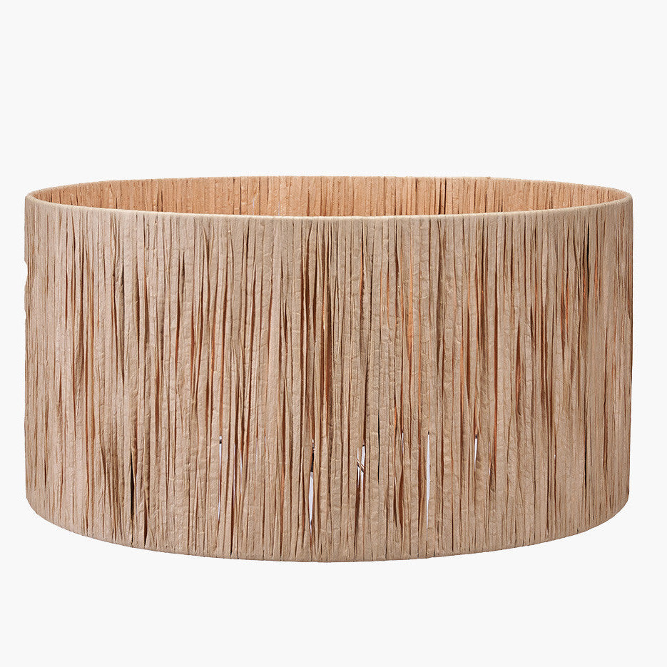 Tilia 45cm Natural Raffia Cylinder Lampshade