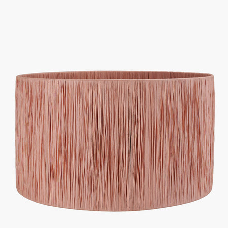 Tilia Apricot Raffia Cylinder Lampshade