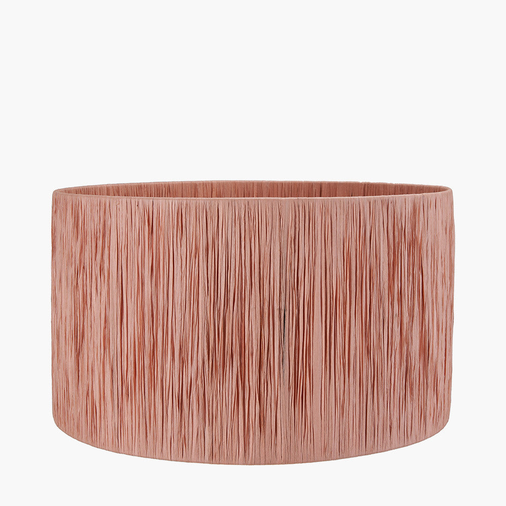 Tilia Apricot Raffia Cylinder Lampshade