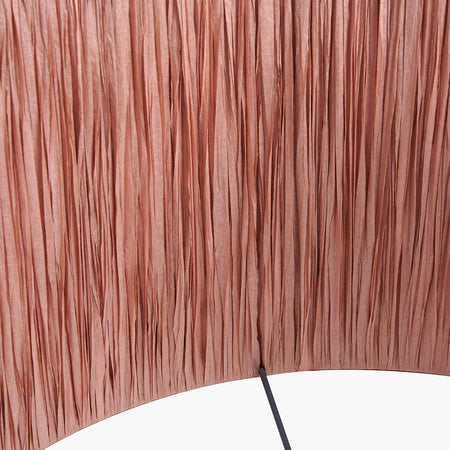 Tilia Apricot Raffia Cylinder Lampshade