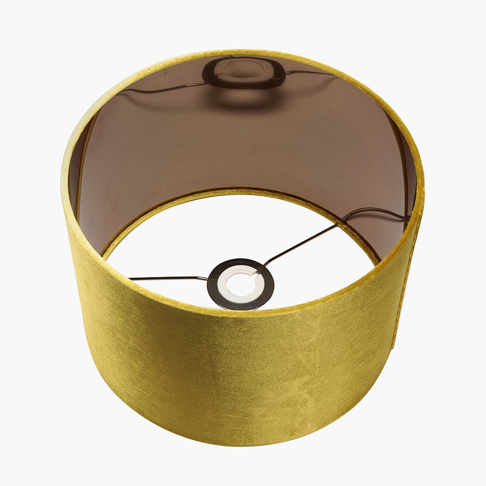 Bow 35cm mustard Velvet Cylinder Shade