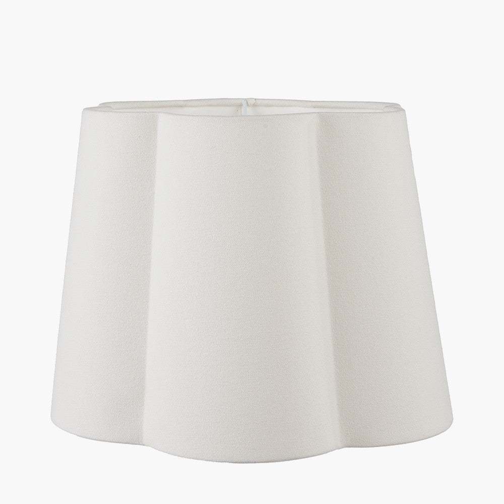Posy White Handloom Scalloped Tapered Lampshade