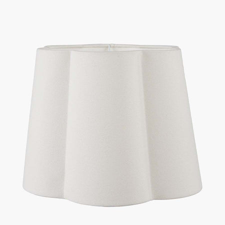 Posy White Handloom Scalloped Tapered Lampshade