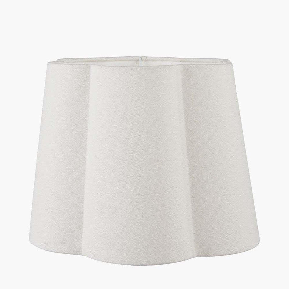 Posy White Handloom Scalloped Tapered Lampshade