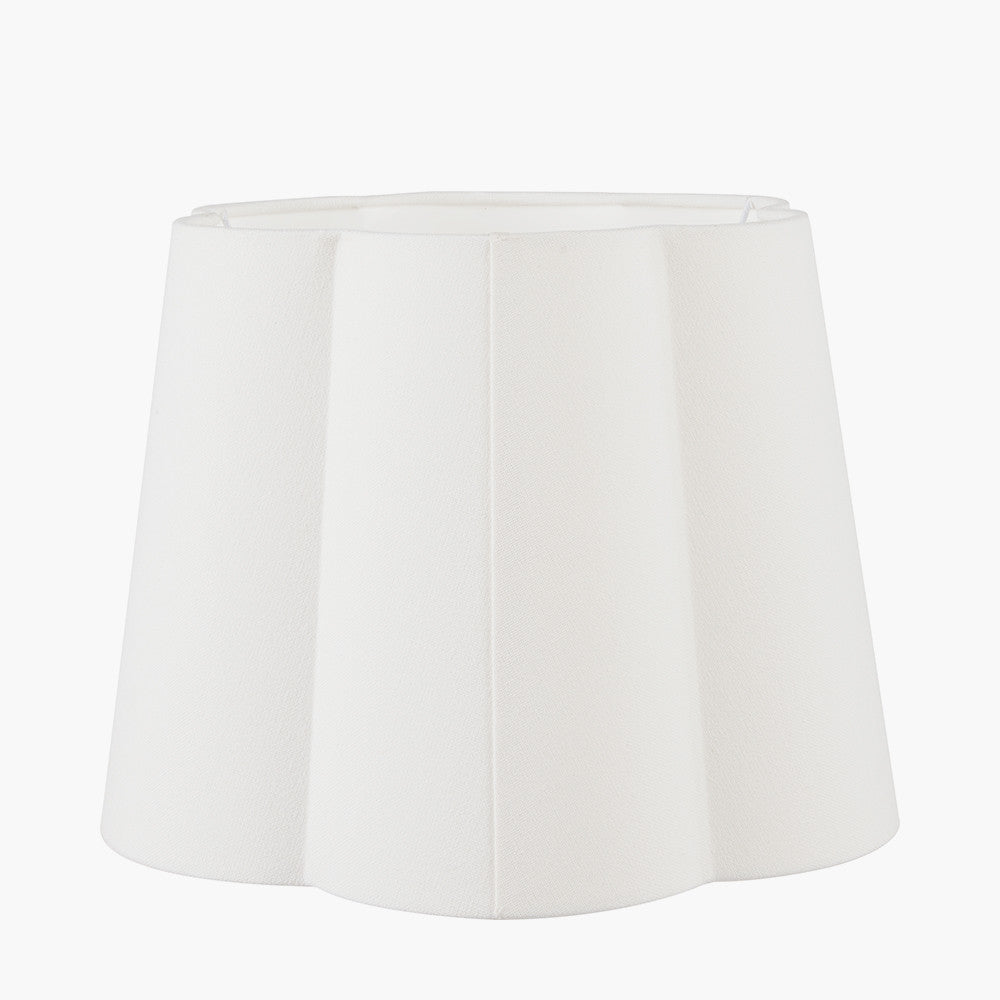 Posy White Handloom Scalloped Tapered Lampshade