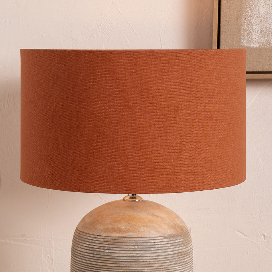 Henry 40cm Tobacco Handloom Cylinder Shade