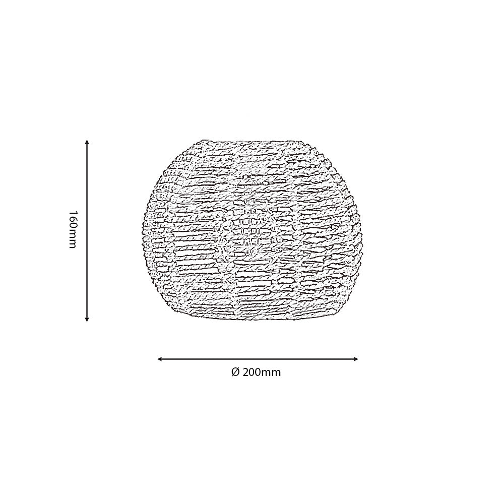 Natural Rattan Dome Pendant Small