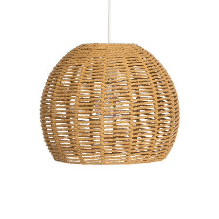Natural Rattan Dome Pendant medium