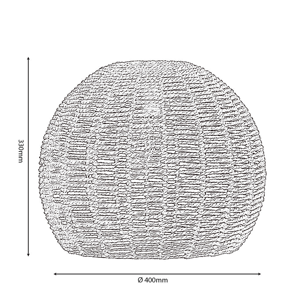 Natural Rattan Dome Pendant Large