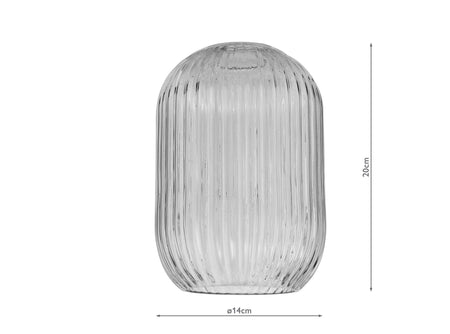 Sawyer Easy Fit Pendant Amber Ribbed Glass