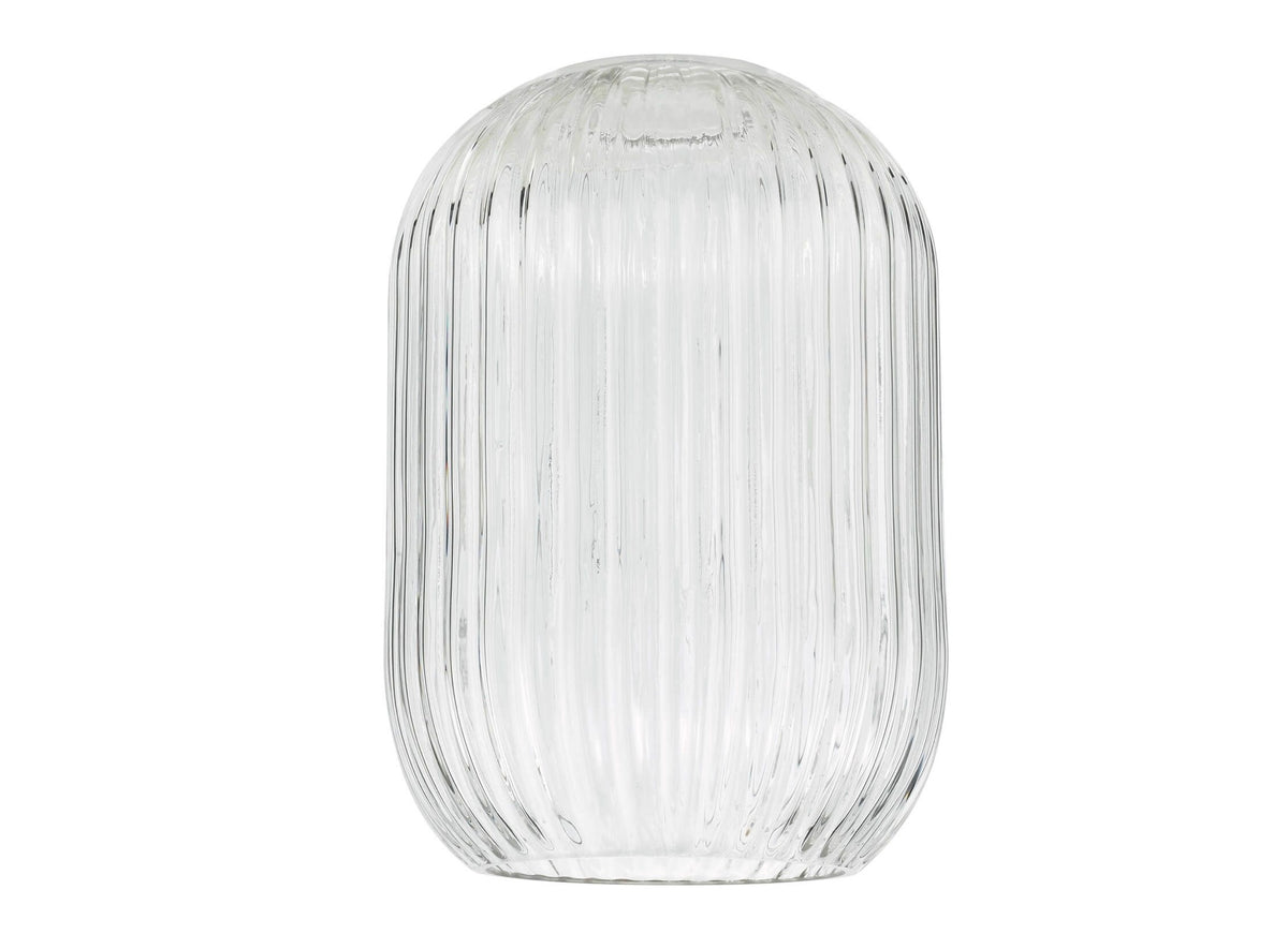 Sawyer Easy Fit Pendant Amber Ribbed Glass