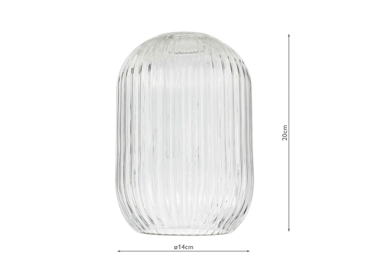 Sawyer Easy Fit Pendant Amber Ribbed Glass